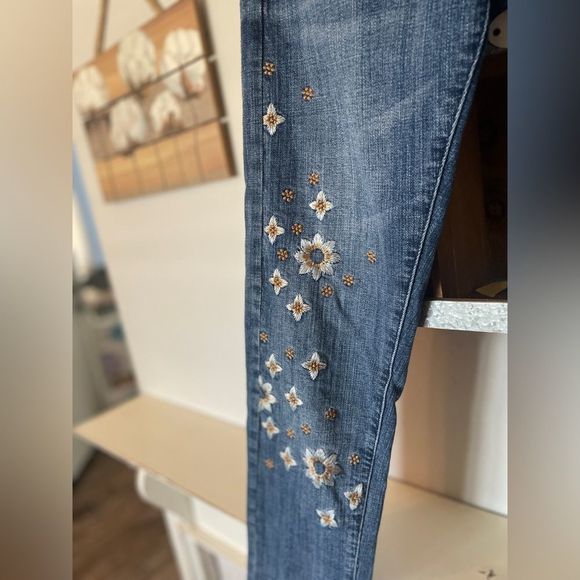 Anthropologie Pilcro and the Letterpress Size 26 Hyphen Fit Embroidered - Picture 14 of 14